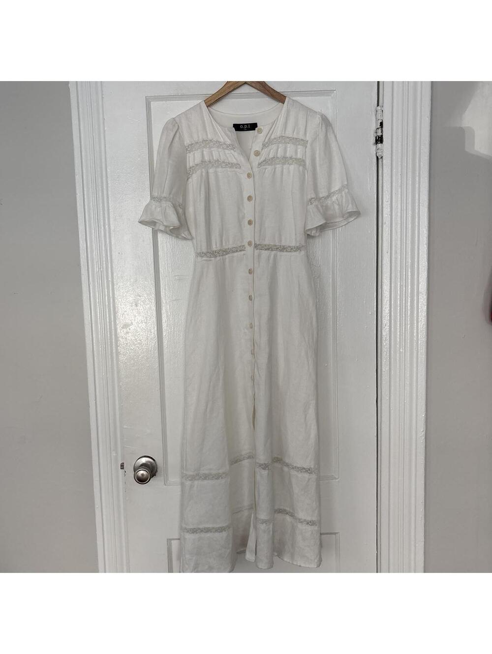 O.p.t Women's White Dress